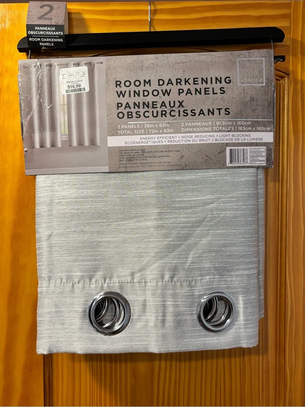 Room Darkening Window Panels - Gray - BRAND NEW!
